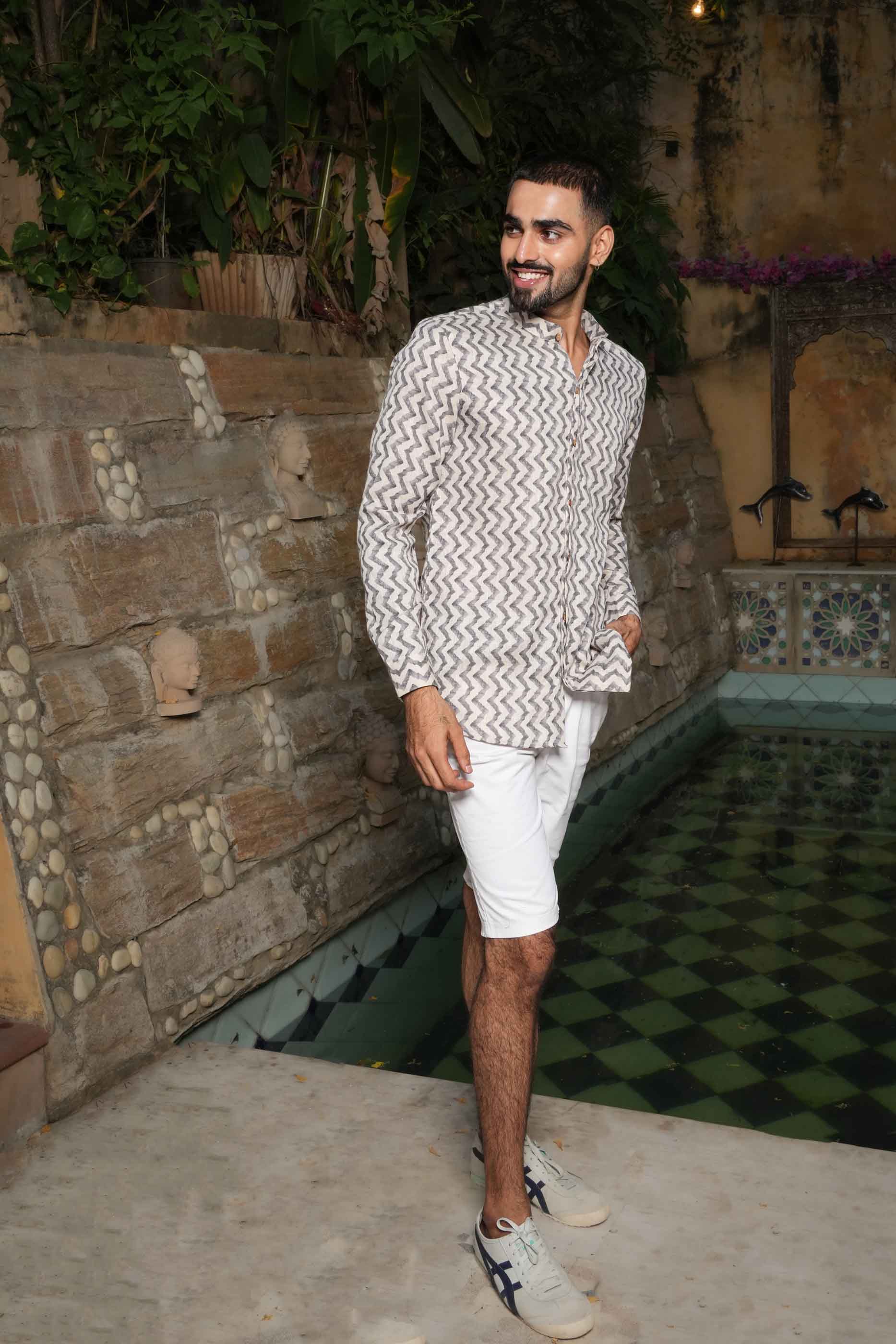 Grey ZigZag Shirt